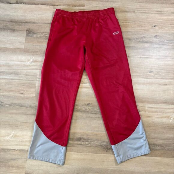 Y2K Nike SB Red And Gray Track Pants Dunk Silhouette Tag Size XXL Vintage Rare - Picture 1 of 6